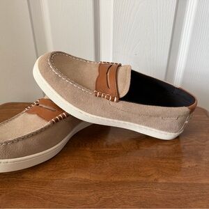 Cole Haan Nantucket Penny Loafer Mens Sz 8 Birch Beige Slip On Shoes New